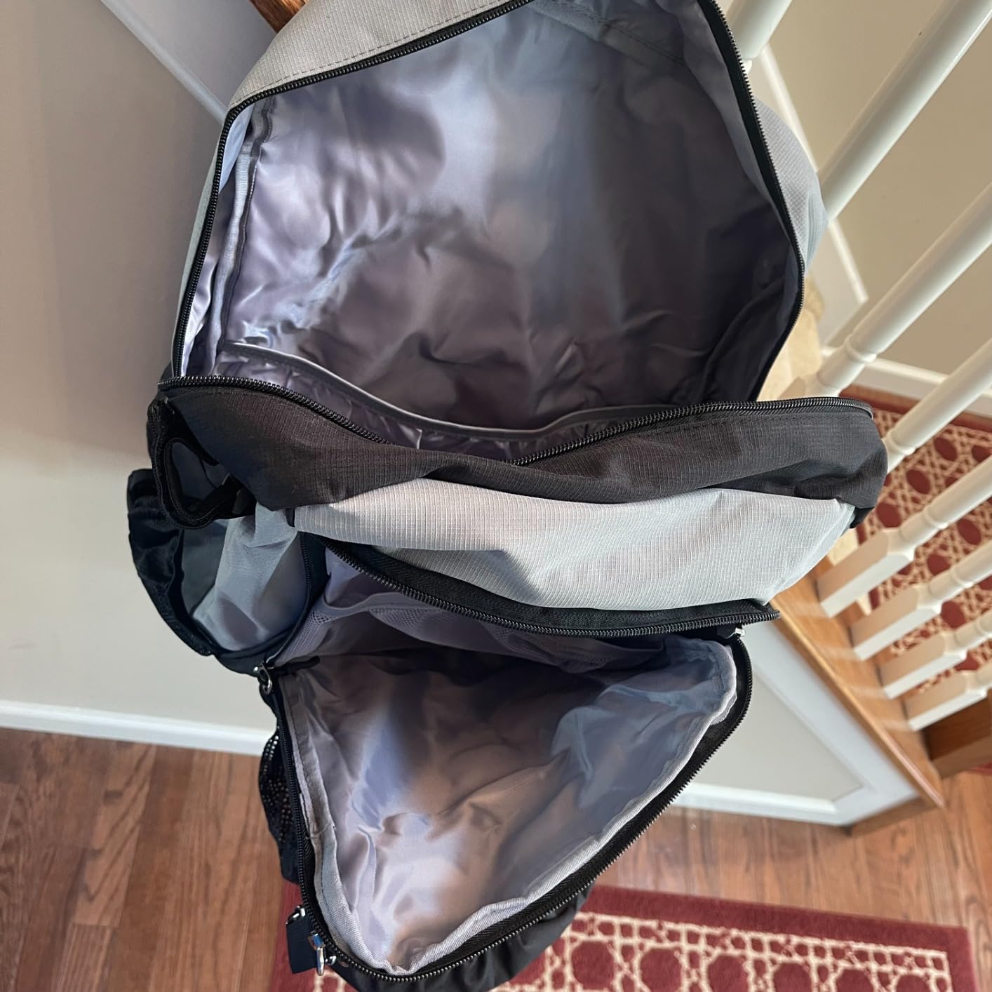 Lacrosse Equipment Backpack with Stick Holder & Hidden Zipper Net, Separate Ventilated Shoe Space, Holds All Lacrosse or Field Hockey Gears, Up to US Mens 13 customer photo 1