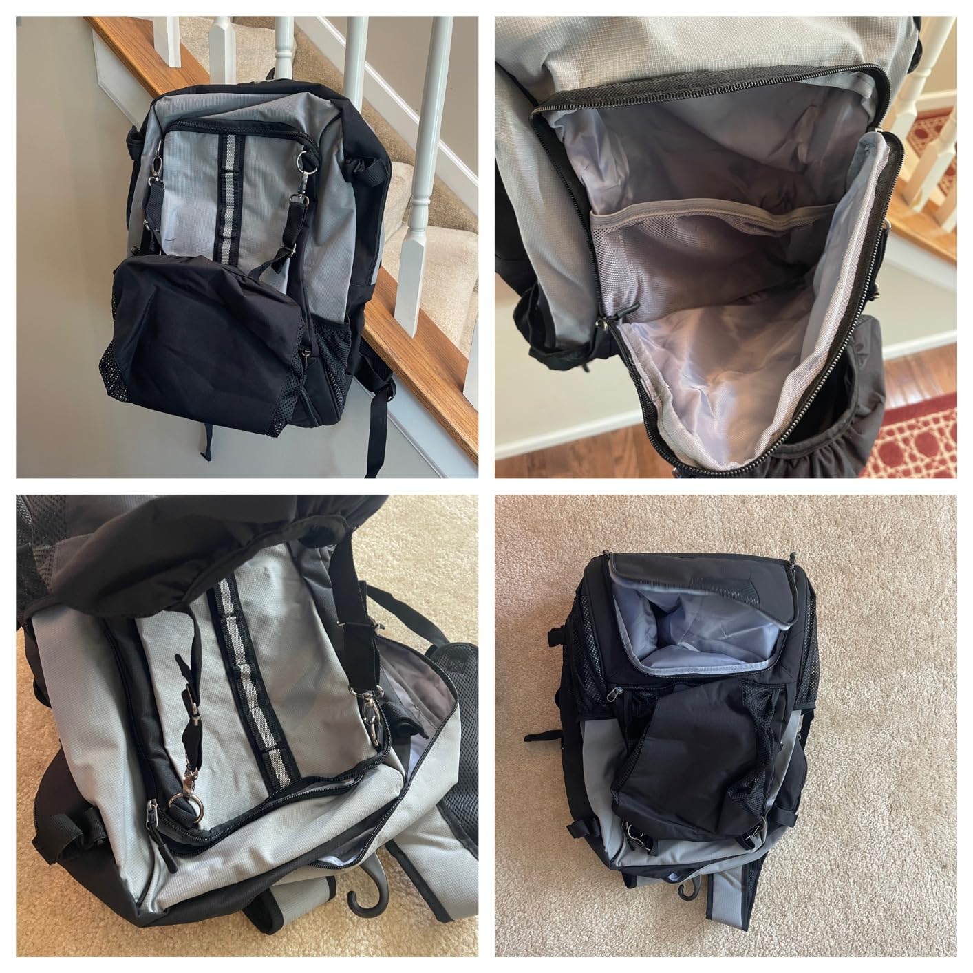 Lacrosse Equipment Backpack with Stick Holder & Hidden Zipper Net, Separate Ventilated Shoe Space, Holds All Lacrosse or Field Hockey Gears, Up to US Mens 13 customer photo 2