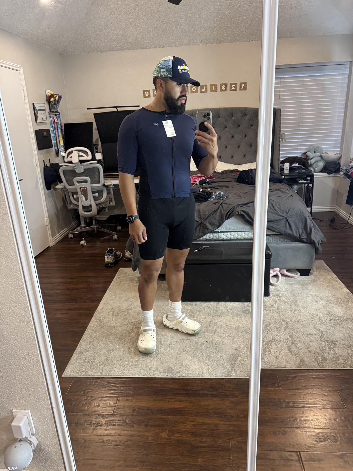 Logas Men's Triathlon Suit Trisuit Race Skinsuit Cycling Speed Suit Swimskin Bike Swim Run customer photo 1