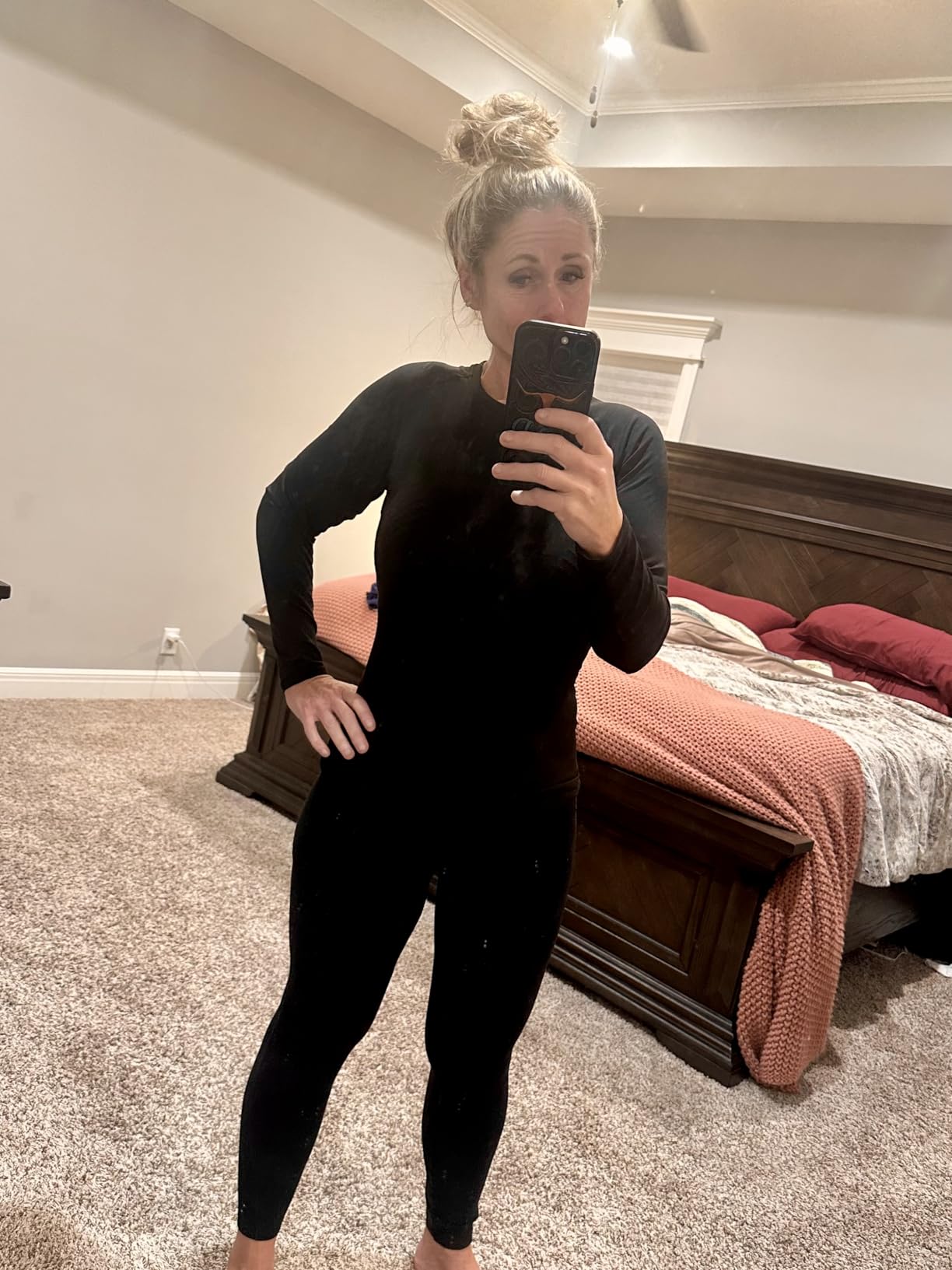 4 Pack Women's Thermal Shirts Fleece Lined Athletic Tops Long Sleeve Compression Workout Baselayer for Cold Weather customer photo 2