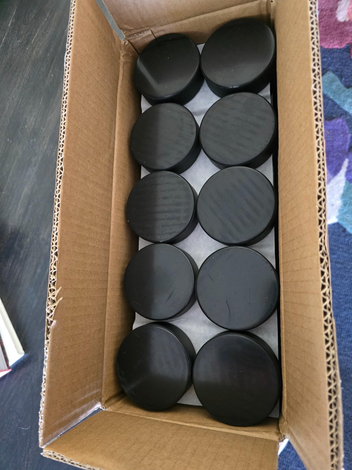 Hockey Pucks 50 Pack, Hockey Puck (Black), Official Hockey Pucks for Practicing and Classic Training customer photo 1