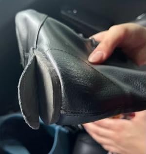 Jazz Boots Dance Shoes: High Top Black Jazz Shoes Lace Up - Premium Leather Dancing Shoes - Flat Split Sole Over Ankle Jazz Boots for Women Girls Kids and Men customer photo 1