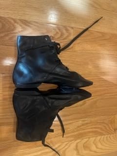 Jazz Boots Dance Shoes: High Top Black Jazz Shoes Lace Up - Premium Leather Dancing Shoes - Flat Split Sole Over Ankle Jazz Boots for Women Girls Kids and Men customer photo 2