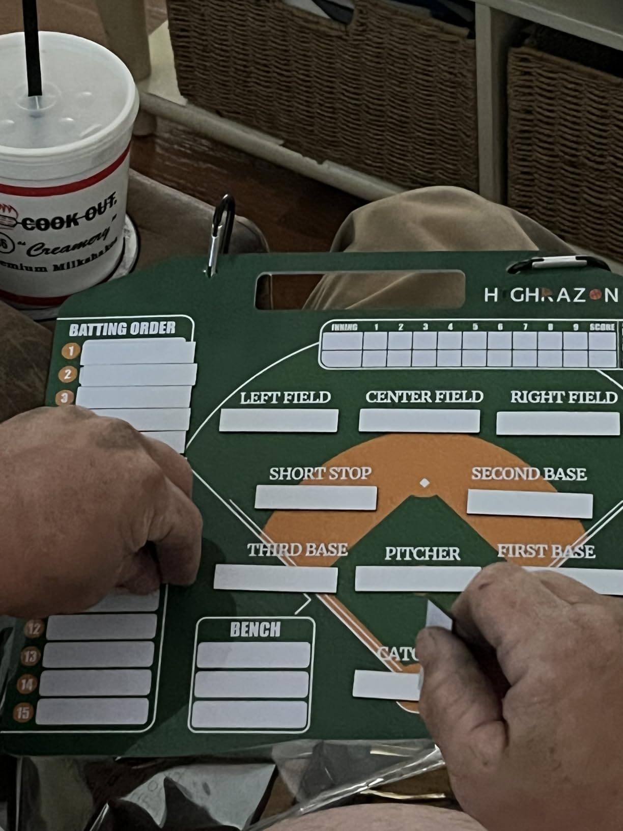 Magnetic Baseball Coach Clipboard, Dry Erase Coach Lineup Board, Premium Tactical Baseball Coaching Board with 40 Lineup Cards and Marker, Dugout Display Softball Coaching Accessories customer photo 1