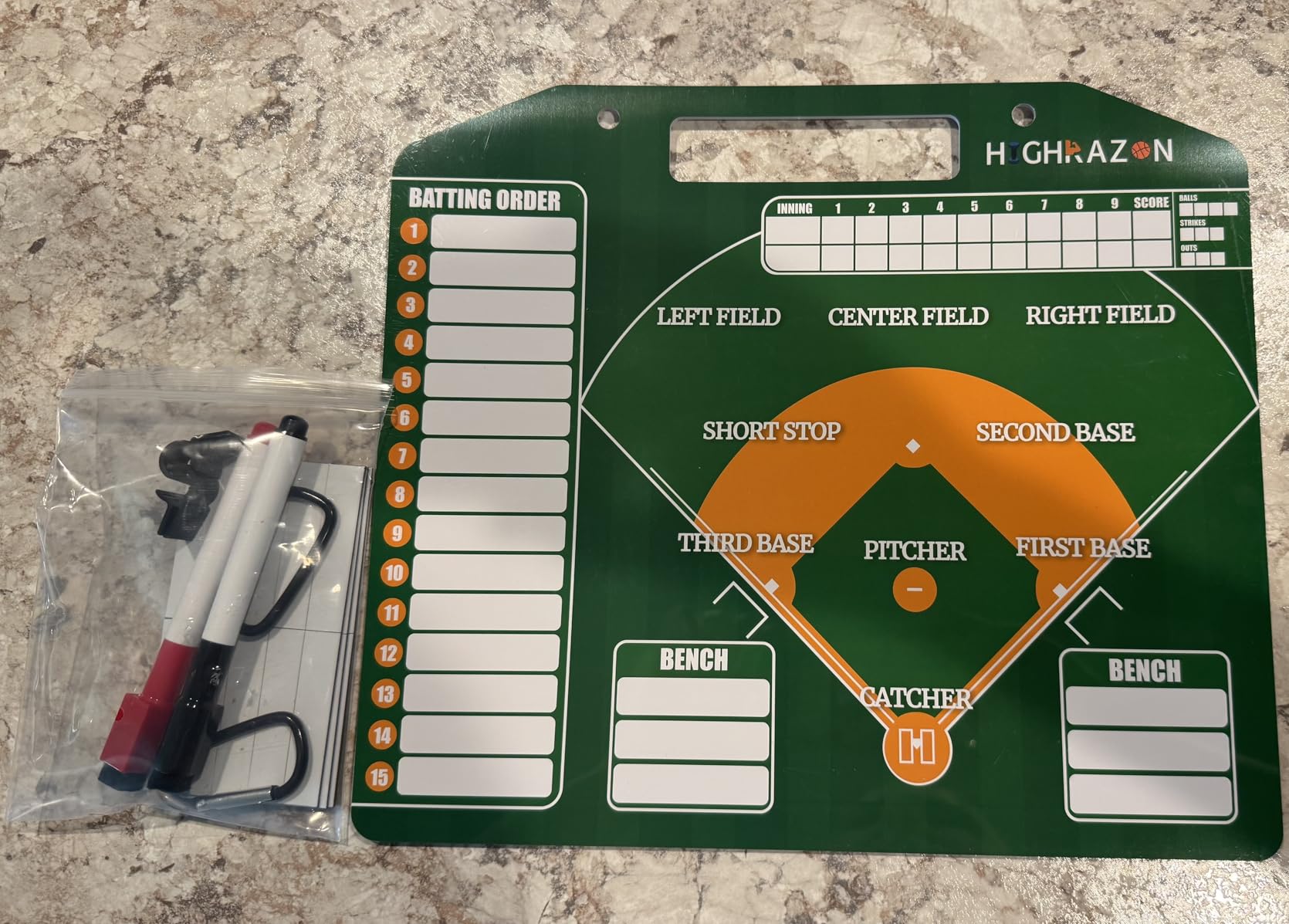 Magnetic Baseball Coach Clipboard, Dry Erase Coach Lineup Board, Premium Tactical Baseball Coaching Board with 40 Lineup Cards and Marker, Dugout Display Softball Coaching Accessories customer photo 2
