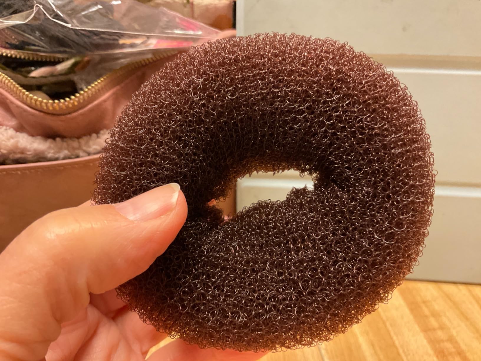 HOFASON Hair Bun Maker Donut 12 Pcs, Medium Sock Bun Doughnuts for Ballet Style Buns, Long Hair Accessories Bulk Ring Shaper for Women and Girls (Size M / 2.75 Inch, Brown) customer photo 2