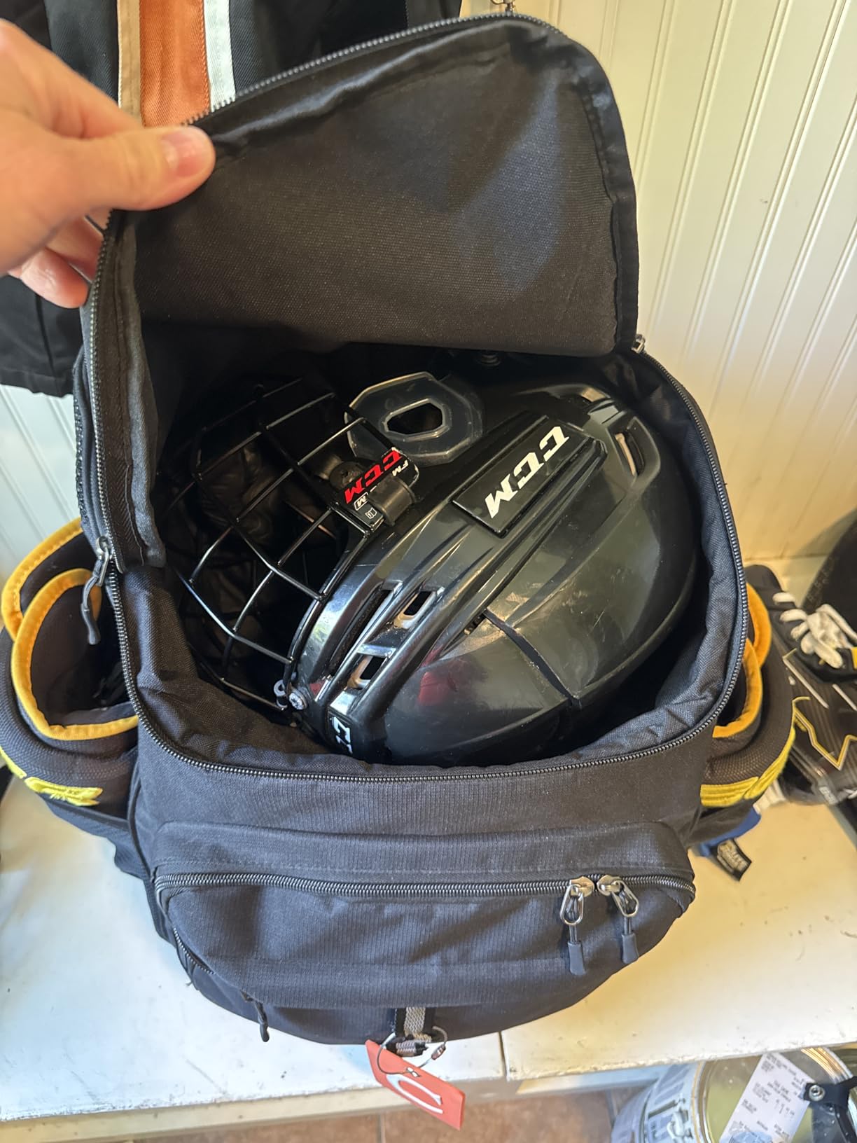 Roller Skate Bag Fits Shoes Up to US Mens 13, Ice Skate Backpack with Top Helmet Pocket customer photo 1