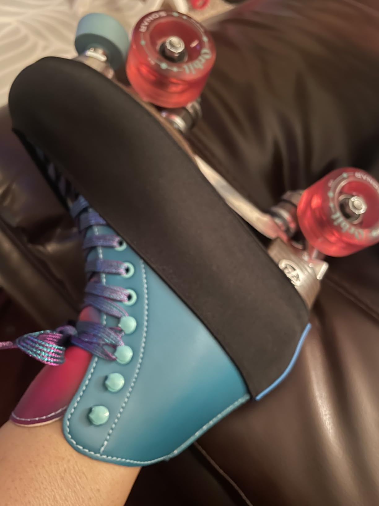 Pair Skate Boot Covers Strap Elastic Sleeve Band Caps Toe Guards Protection for Roller Skates Boots Figure Ice Skating Shoe Rollerskates Youth Girls Boys M Size (35-39) customer photo 2