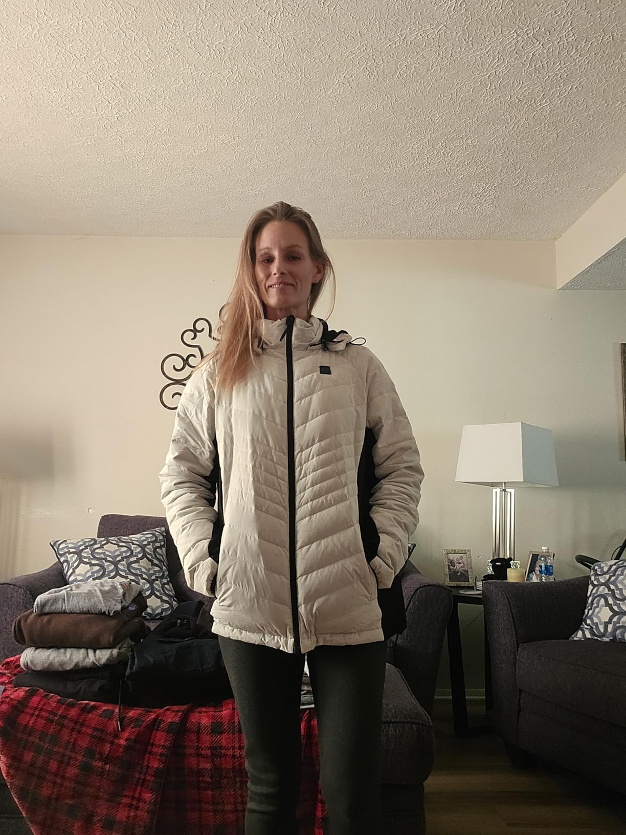 ORORO Women's 4-Zone Heated Jacket with Heated Collar, Shell Heated Coat with Rechargeable Battery customer photo 2