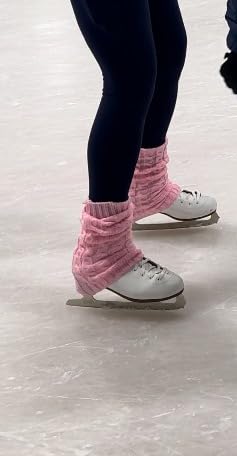 6 Pairs Skating Leg Warmer Sets for Women Girls Knit Long Leg Warmers Socks Calf Socks Set for Ice Figure Skating customer photo 2