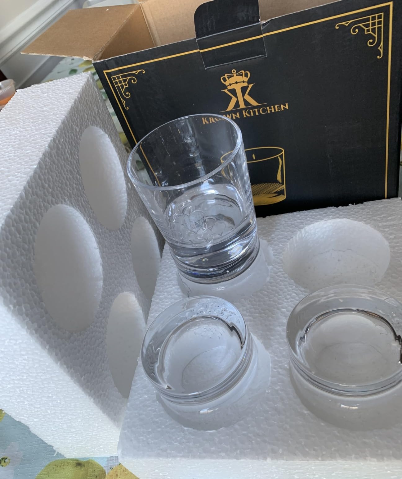 Ice Hockey Stick Whiskey Glass Set of 4. Unique Gift for Men, Home Bar Gifts, Glassware Decorations Accessories, Bar Tumbler. Crystal. 11 oz customer photo 1