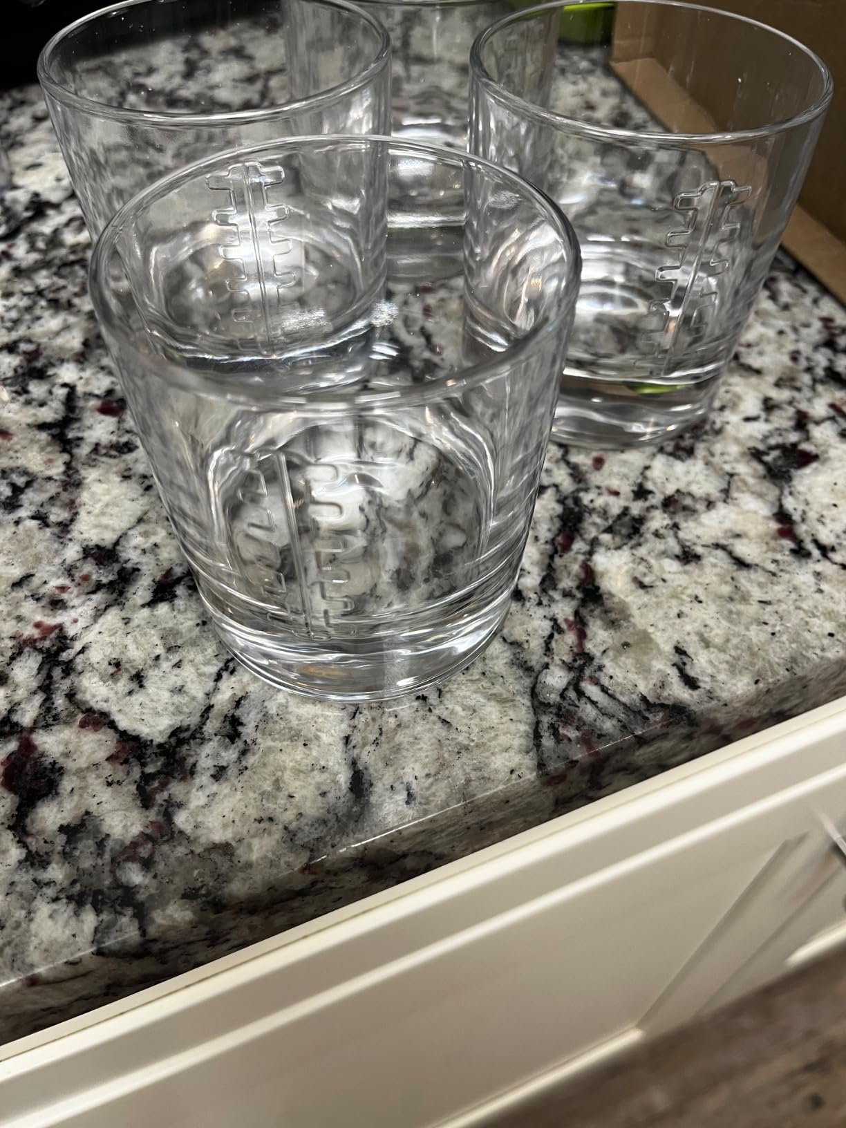 Ice Hockey Stick Whiskey Glass Set of 4. Unique Gift for Men, Home Bar Gifts, Glassware Decorations Accessories, Bar Tumbler. Crystal. 11 oz customer photo 2