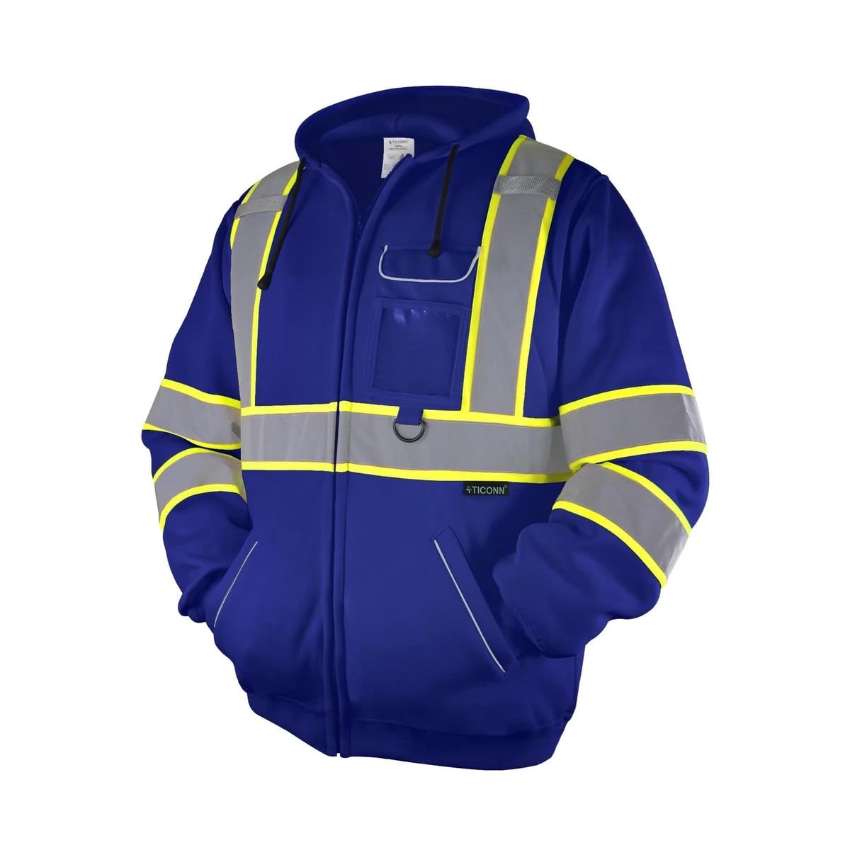 TICONN Safety Hoodie Jacket, High Vis Reflective Safety Fleece Hoodie, PPE Gear for Cold Weather Meet ANSI III customer photo 1