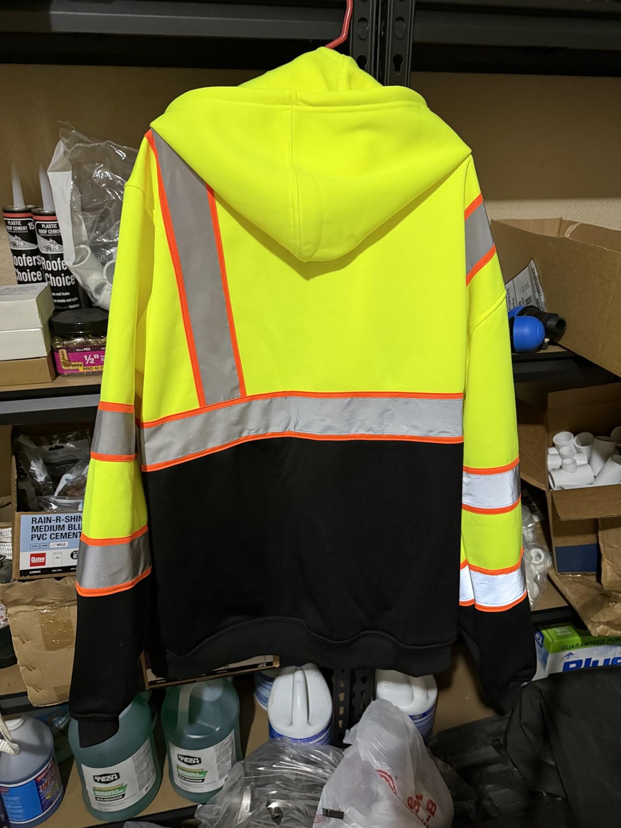 TICONN Safety Hoodie Jacket, High Vis Reflective Safety Fleece Hoodie, PPE Gear for Cold Weather Meet ANSI III customer photo 2