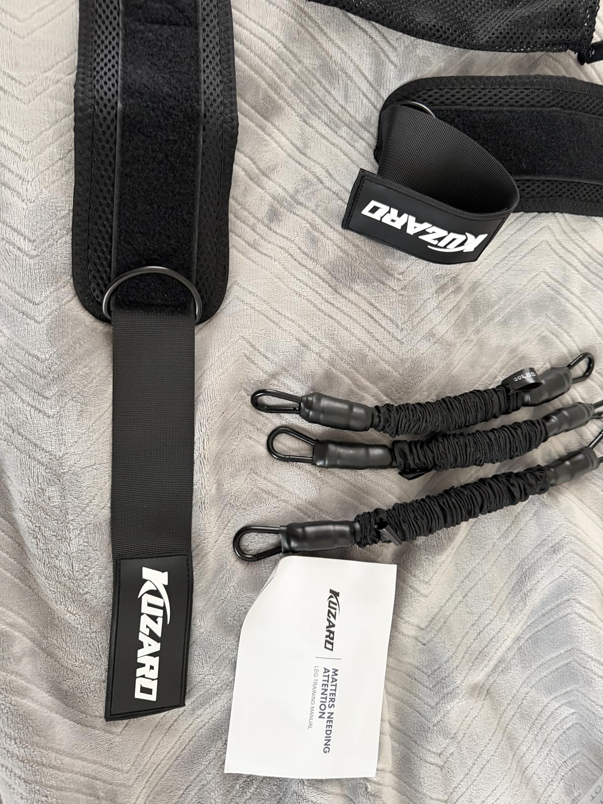 KUZARO Ankle Resistance Bands with Cuffs, Ankle Weights Bands for Working Out, Women Leg and Glutes Workout Equipment, Exercise Bands for Kickbacks, Butt and Booty Trainer, Home Gym Fitness Equipment customer photo 1