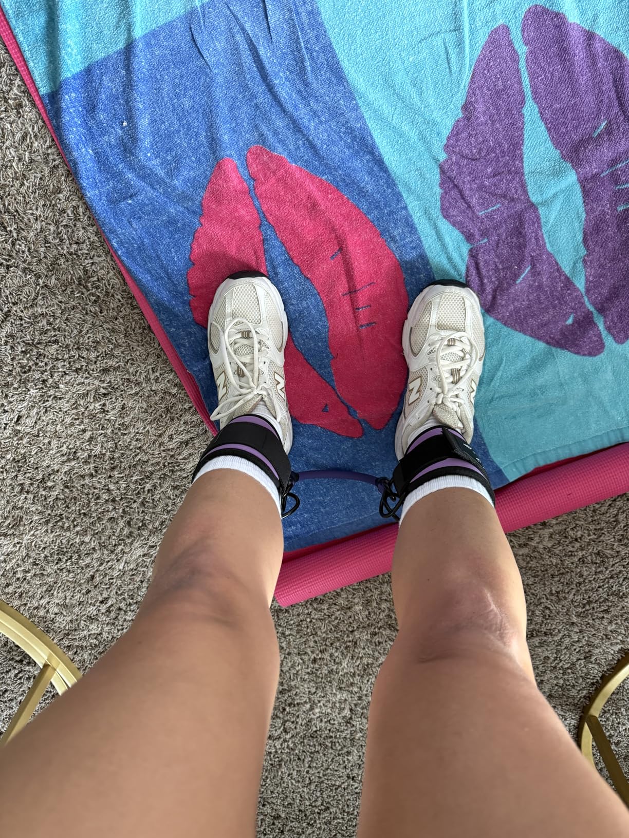 Ankle Resistance Bands with Cuffs, Ankle Bands for Working Out, Kickbacks Hip, Leg Glute Exercise Equipment with Training Poster, Resistance Workout Equipment for Women customer photo 1