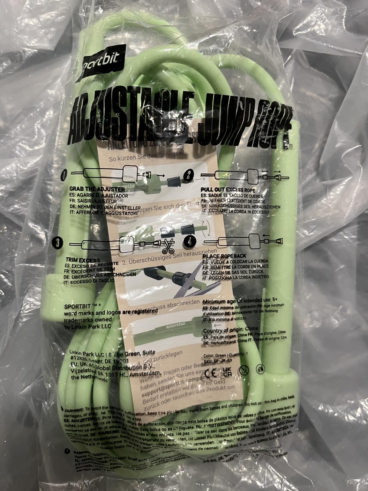 SPORTBIT Adjustable Jump Rope for Fitness and Exercise - Skipping Rope for Cardio, Boxing, and Weight Loss - Speed Rope perfect for Men & Women customer photo 1