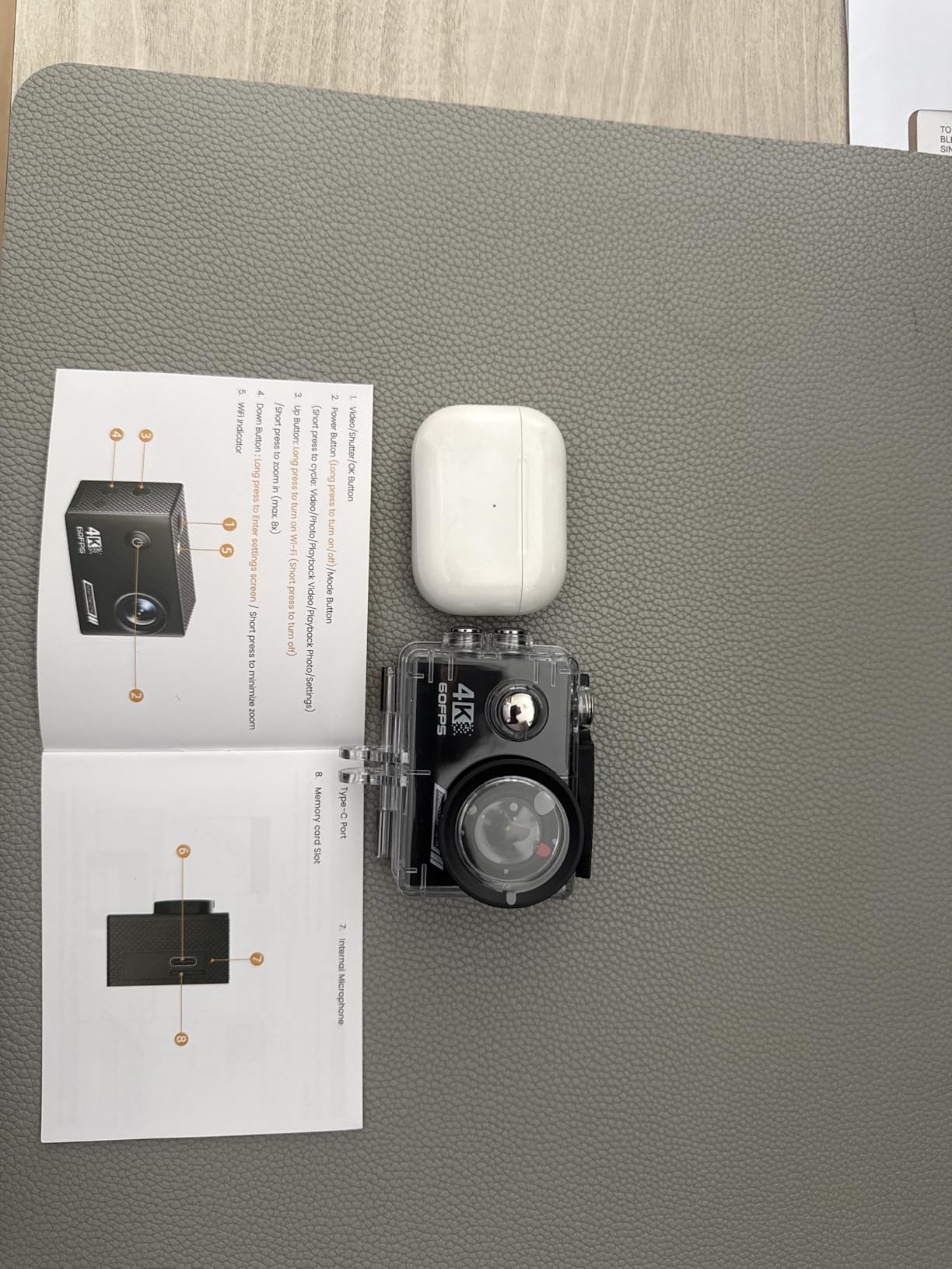 Action Camera 4K30fps with 64G SD Card, HD Waterproof Camera 131ft Underwater Cameras 20MP Pre-recording WiFi Camera 170° Remote Control Sports Cameras with 2 Batteries Helmet Mount Accessories Kits customer photo 1