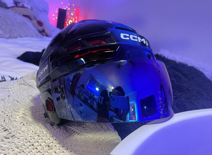 TronX S30 Blue Mirrored Anti-Scratch/Anti-Fog Hockey Helmet Visor customer photo 2