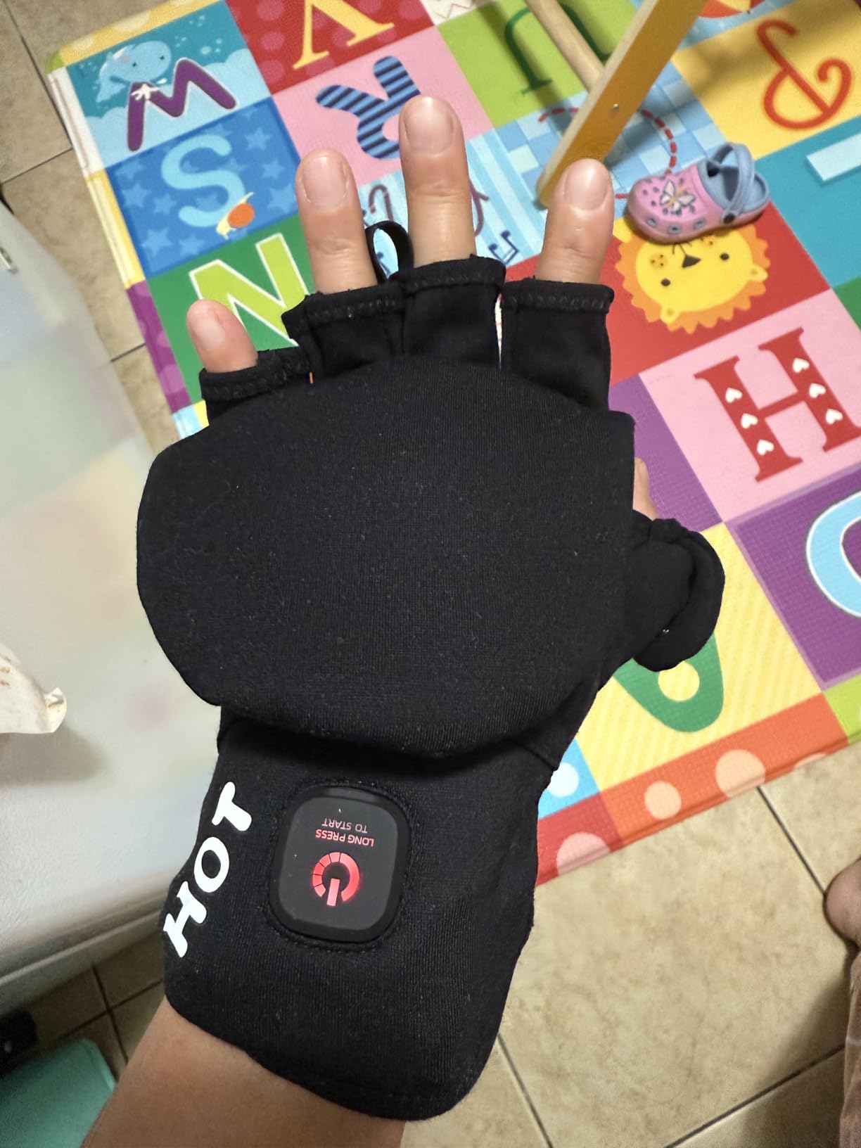 Heated Gloves for Men Women, Rechargeable Full & Half Hands Electric Gloves Heated Fingerless Touchscreen Gloves customer photo 2