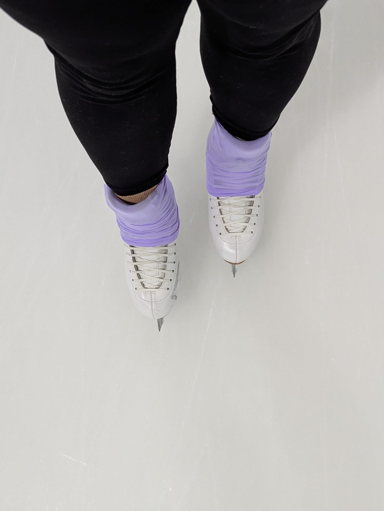 Toulite 12 Pairs Figure Skating Socks Ice Skating Socks for Women Girl Roller Skate Stocking Light Opaque Stocking customer photo 2