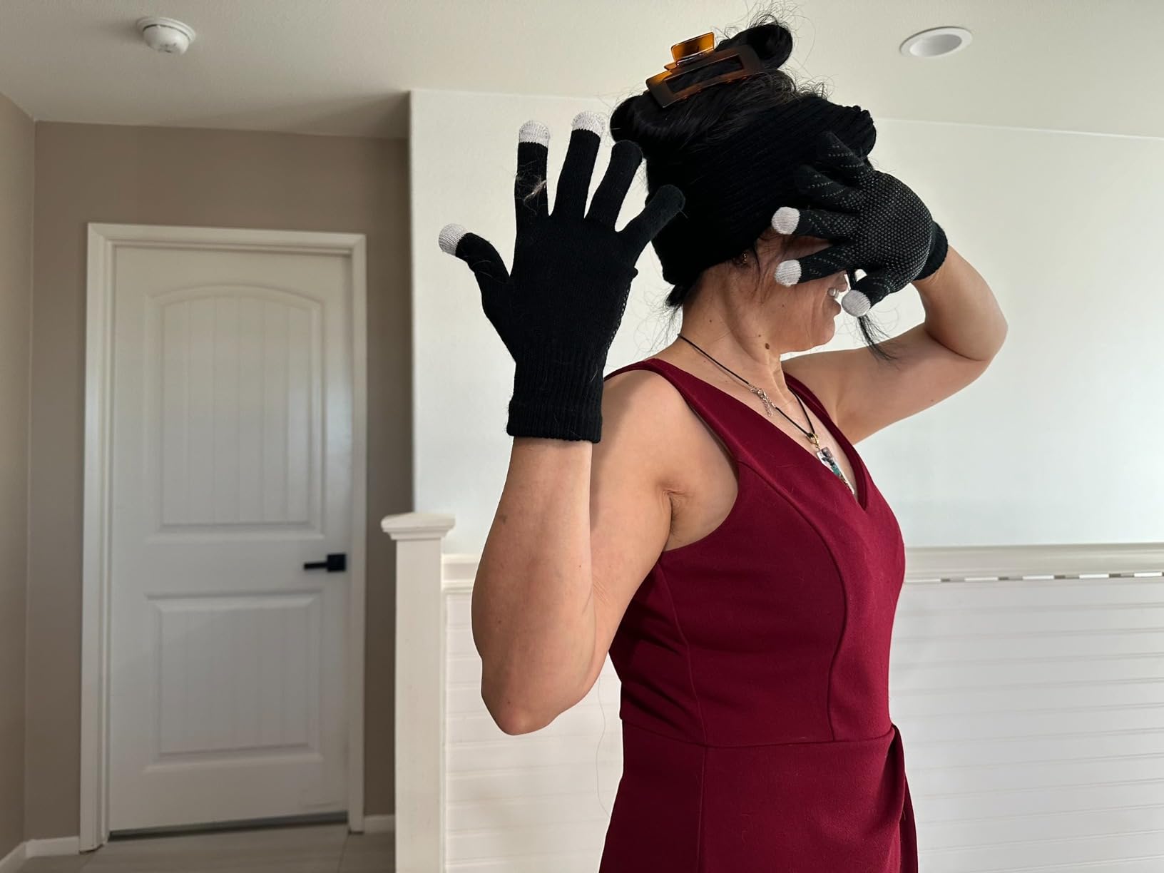 Ultrafun Figure Skating Leg Warmers Gloves Headband Set Fleece Zipper Skating Leg Warmers Socks Skating Accessories Equipment customer photo 2