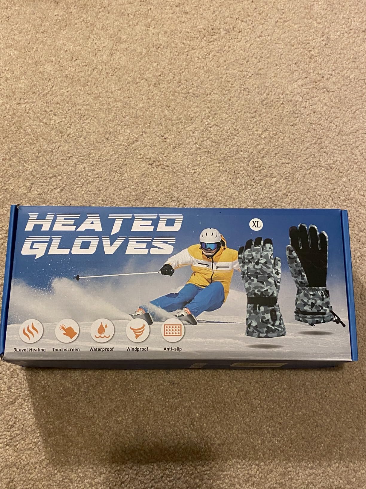 Rechargeable Heated Gloves for Men Women,7.4V Fast Heating Glove Liners, Hand Warmers Arthritis Heater Cold Winter Gloves, Snowmobile Camping Cycling Skiing Hiking Working customer photo 2