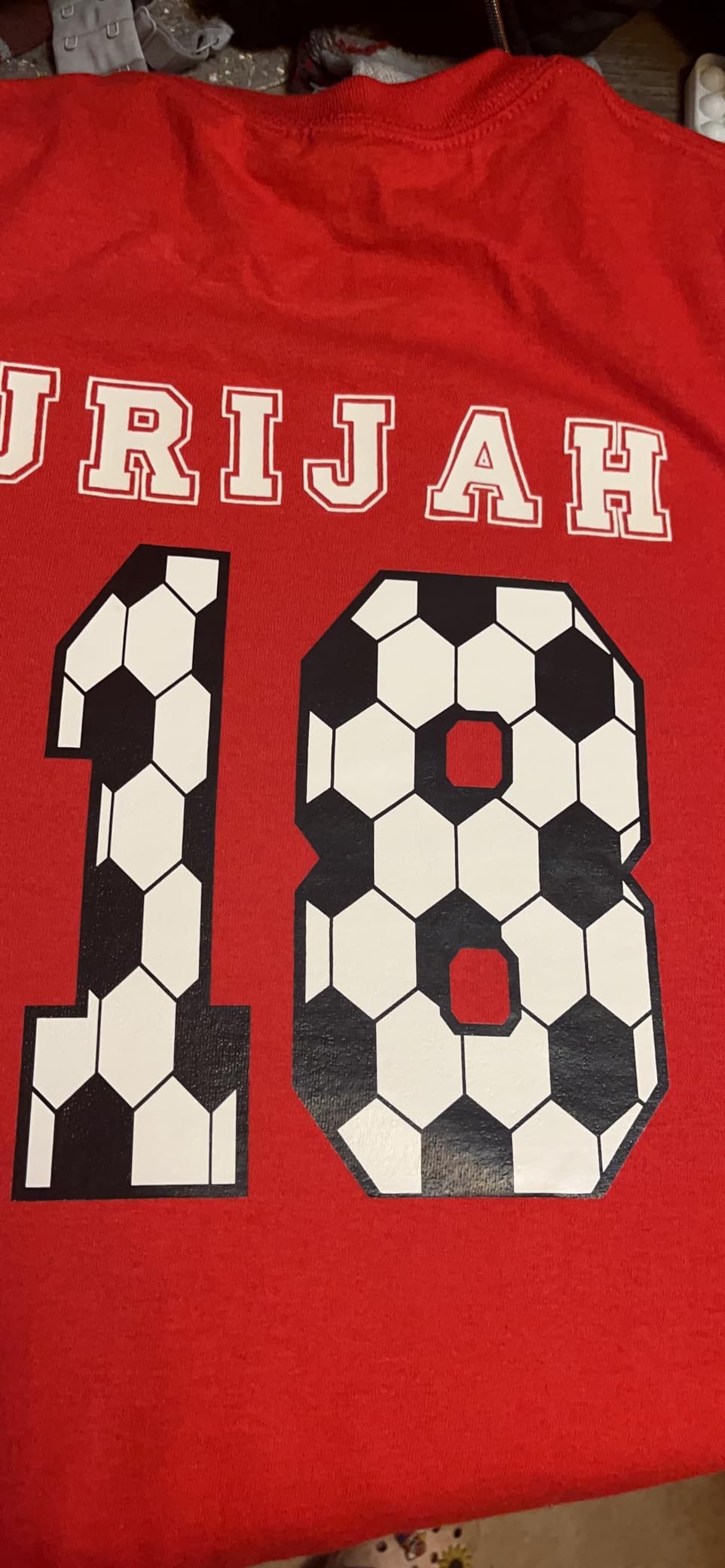 Yunlly 22 Pcs 8 Inch Heat Transfer Numbers 0 to 9 Sport Iron on Jersey Numbers for Team Sports T Shirt(Baseball) customer photo 1
