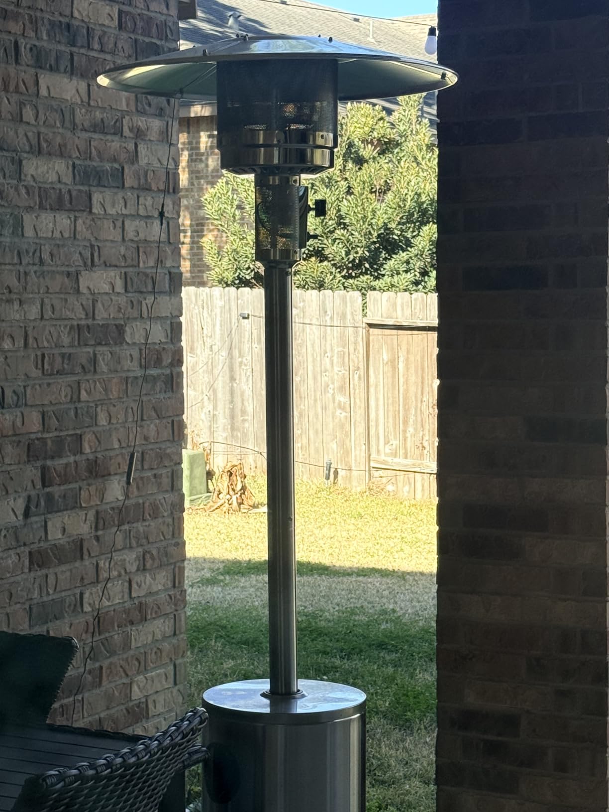 EAST OAK 48,000 BTU Patio Heater for Outdoor Use With Round Table Design, Double-Layer Stainless Steel Burner and Wheels, Outdoor Patio Heater for Home and Commercial, Bronze customer photo 1