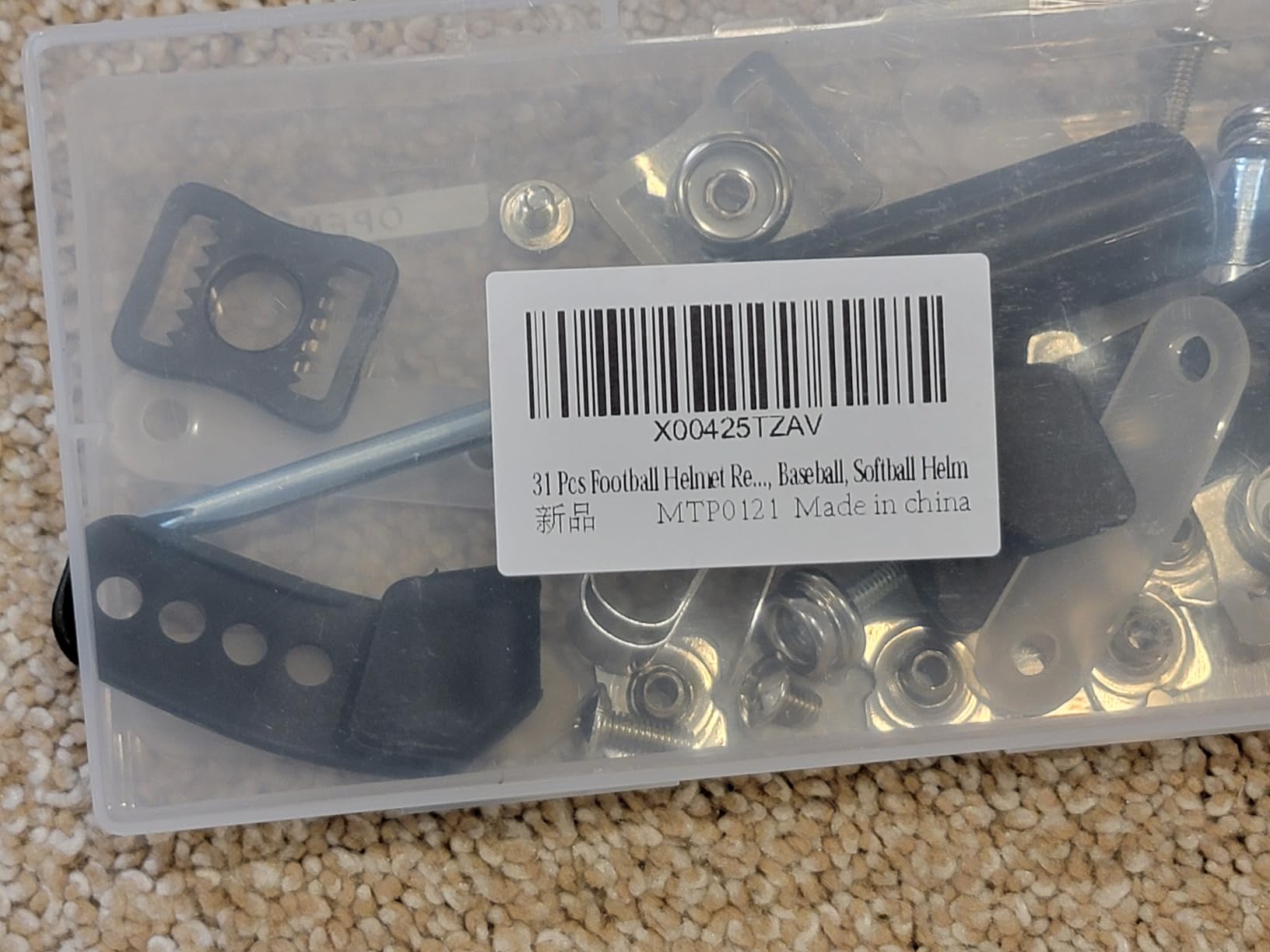 Football Helmet Repair Kit, Hockey Helmet Replacement Parts, Visor J Clips Rubber Gasket Screw Nuts with 1 Pcs Srewdriver, Chin Strap Adapter for Hockey, Baseball, Softball Helm customer photo 2