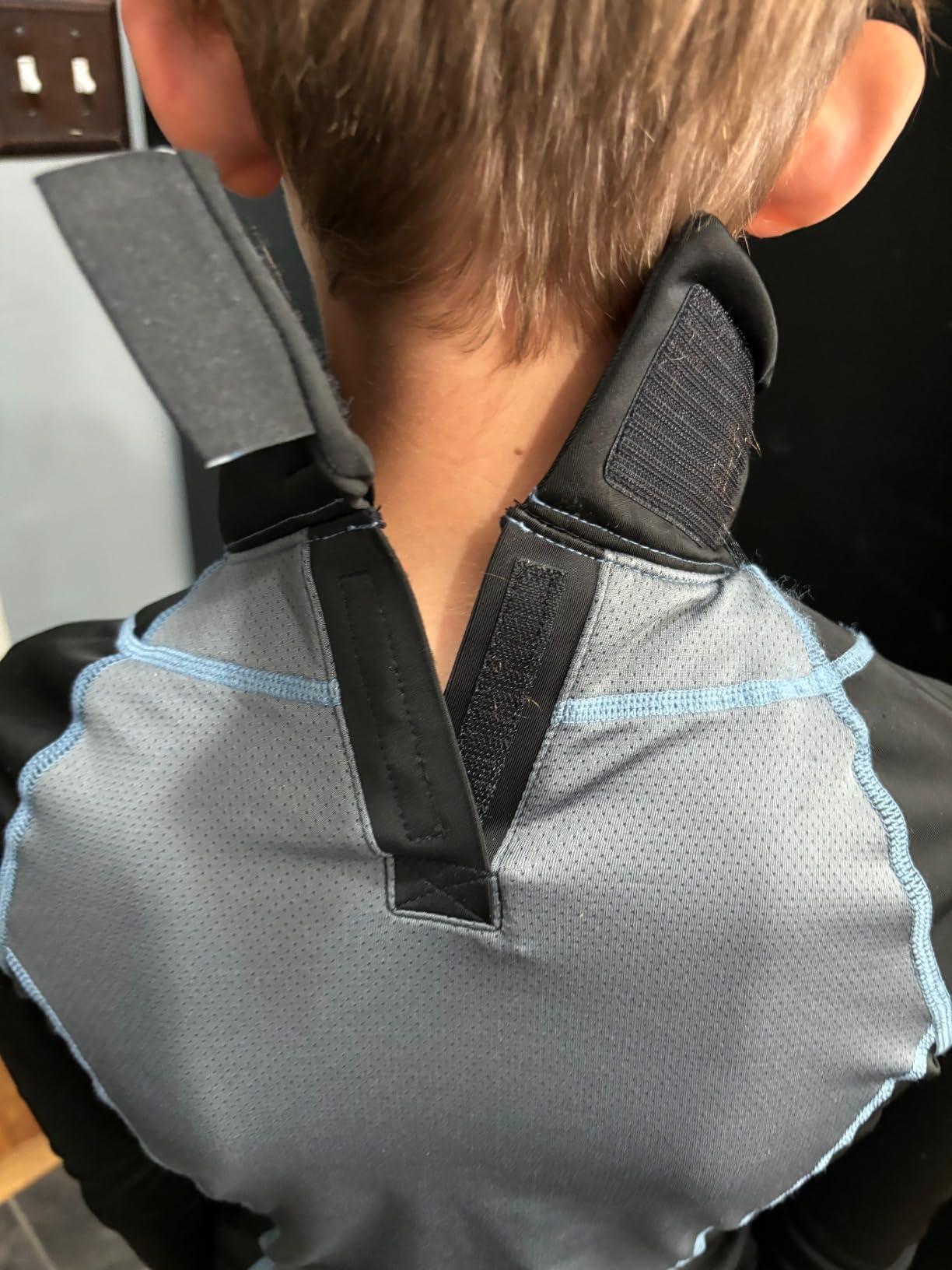 Shock Doctor Youth Boys Compression Shirt with Neckguard for Hockey. Long Sleeves with Integrated Neck Guard. for Youth Boys customer photo 1