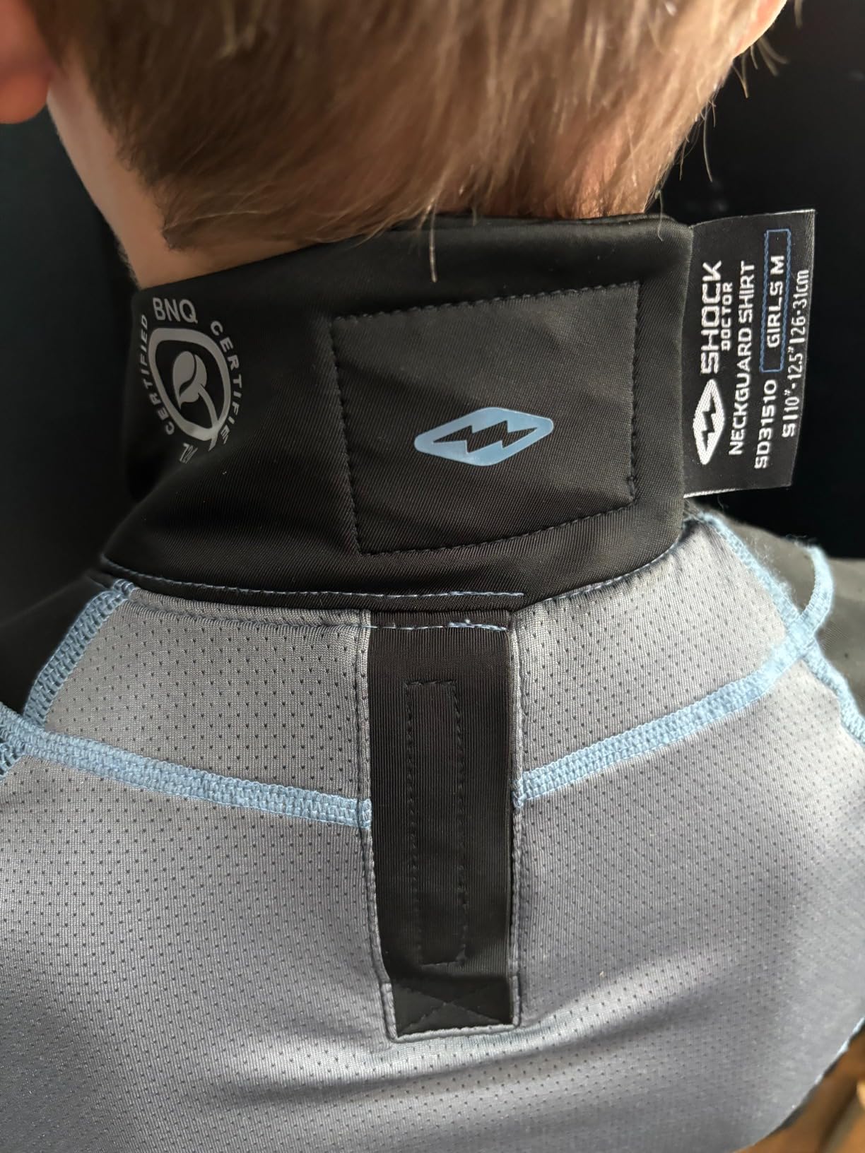 Shock Doctor Youth Boys Compression Shirt with Neckguard for Hockey. Long Sleeves with Integrated Neck Guard. for Youth Boys customer photo 4