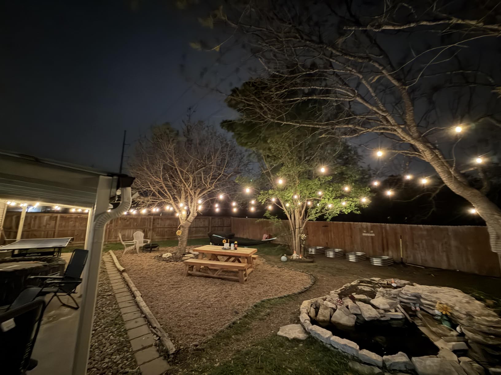 Tenmiro 200FT Outdoor String Lights, Ultra Long LED Patio Lights with Shatterproof High Brightness S11 Edison Bulbs, Outside Hanging Light Waterproof for Backyard Deck Porch Party Decor 2700K customer photo 2
