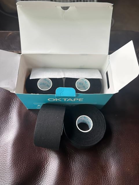OK TAPE Athletic Sports Tape (4 Packs) - 45ft Per Roll Very Strong Tape for Athlete & Sport Trainers & First Aid Injury Wrap, Perfect for Fingers Ankles Wrist on Bat, Hockey Stick - Pink customer photo 2