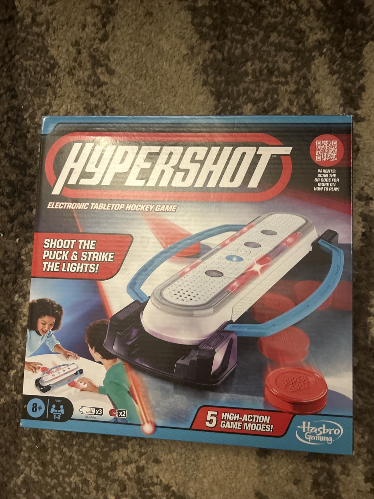 Hasbro Gaming Hypershot Electronic Tabletop Hockey Game | 5 Games in 1 | Music, Lights, and Sounds | Ages 8 and Up | for 1 to 2 Players | Kids Board Games customer photo 1