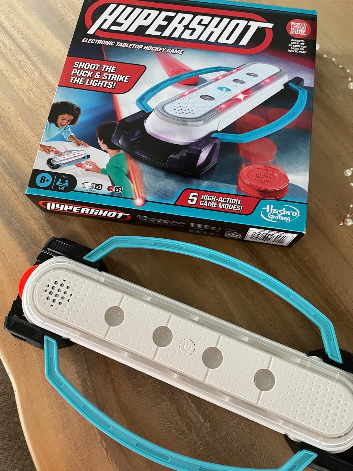 Hasbro Gaming Hypershot Electronic Tabletop Hockey Game | 5 Games in 1 | Music, Lights, and Sounds | Ages 8 and Up | for 1 to 2 Players | Kids Board Games customer photo 2