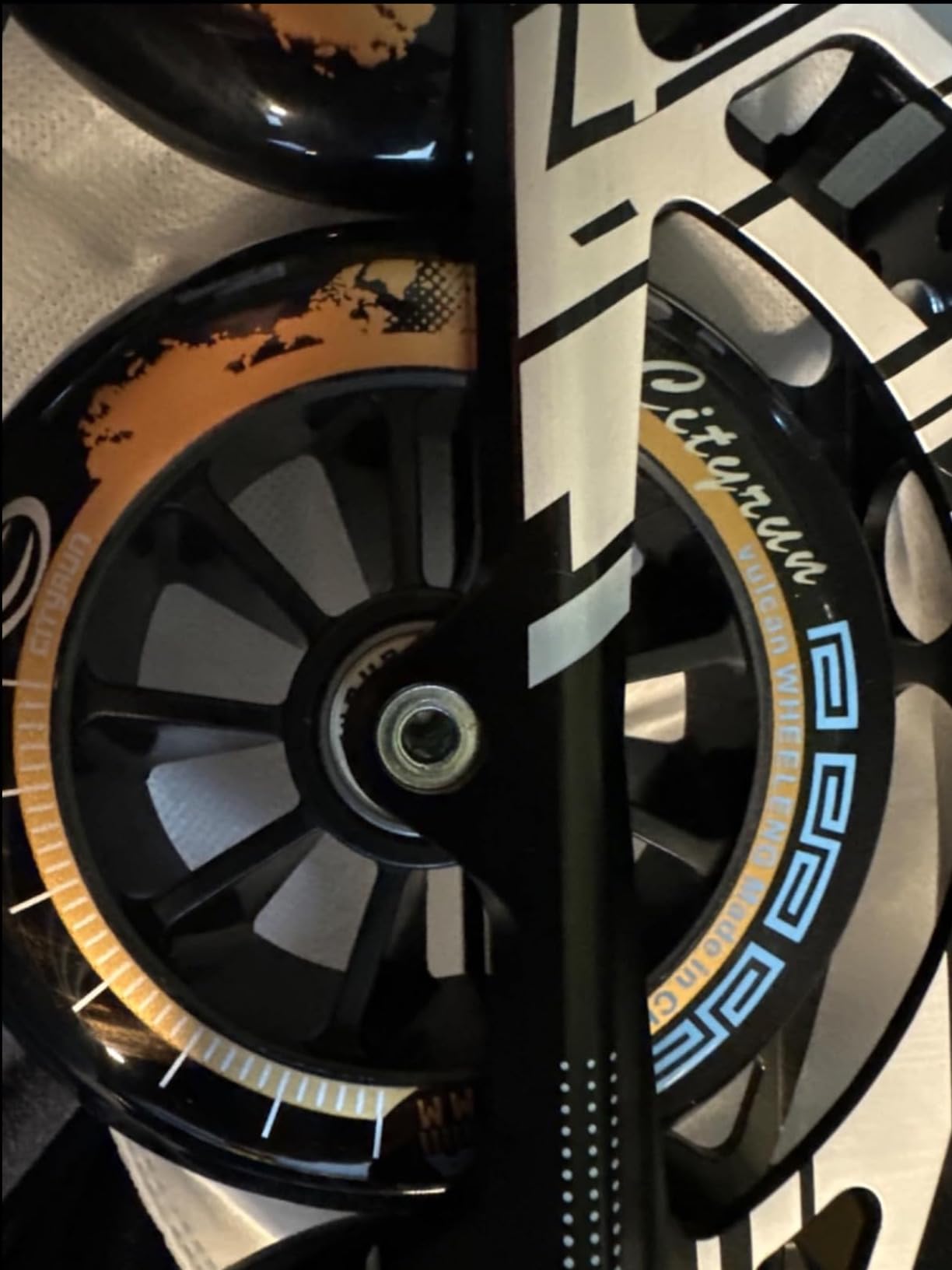 Inline Speed Skates Adult for Mens Womens, Professional Fitness Racing Skates Adult Male, High Performance Roller Skating, Black customer photo 2