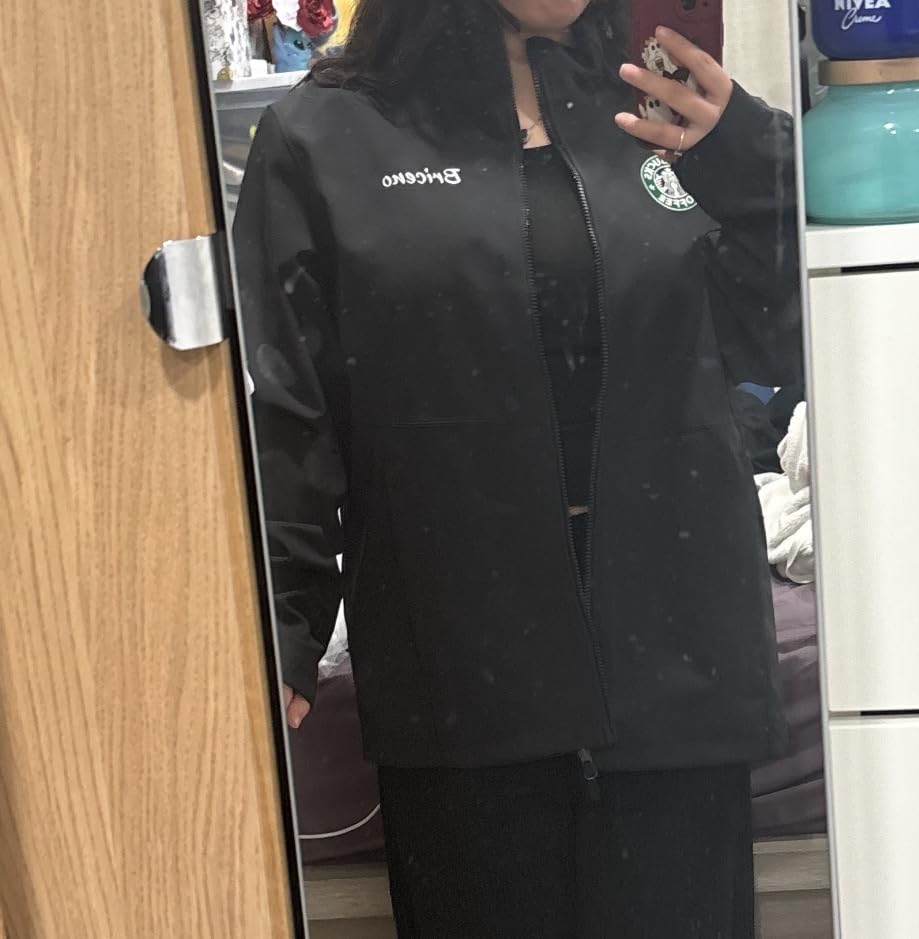 INK STITCH Men J901 Custom Embroidery Logo Texts Collective Soft Shell Zip Up Jackets customer photo 1