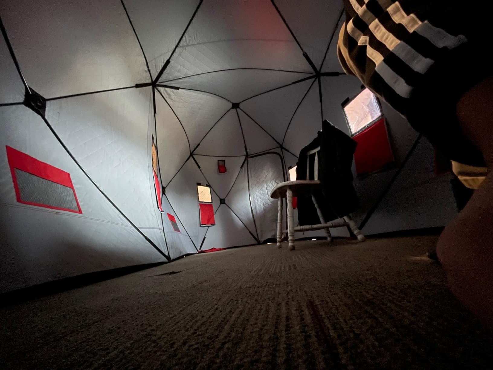 Eskimo QuickFish 6HD, Pop-Up Portable Shelter, No-Trip Door, Red/Black, Fully Insulated, Deluxe Ice Anchors, Six Person, Ice Fishing Shelter customer photo 2