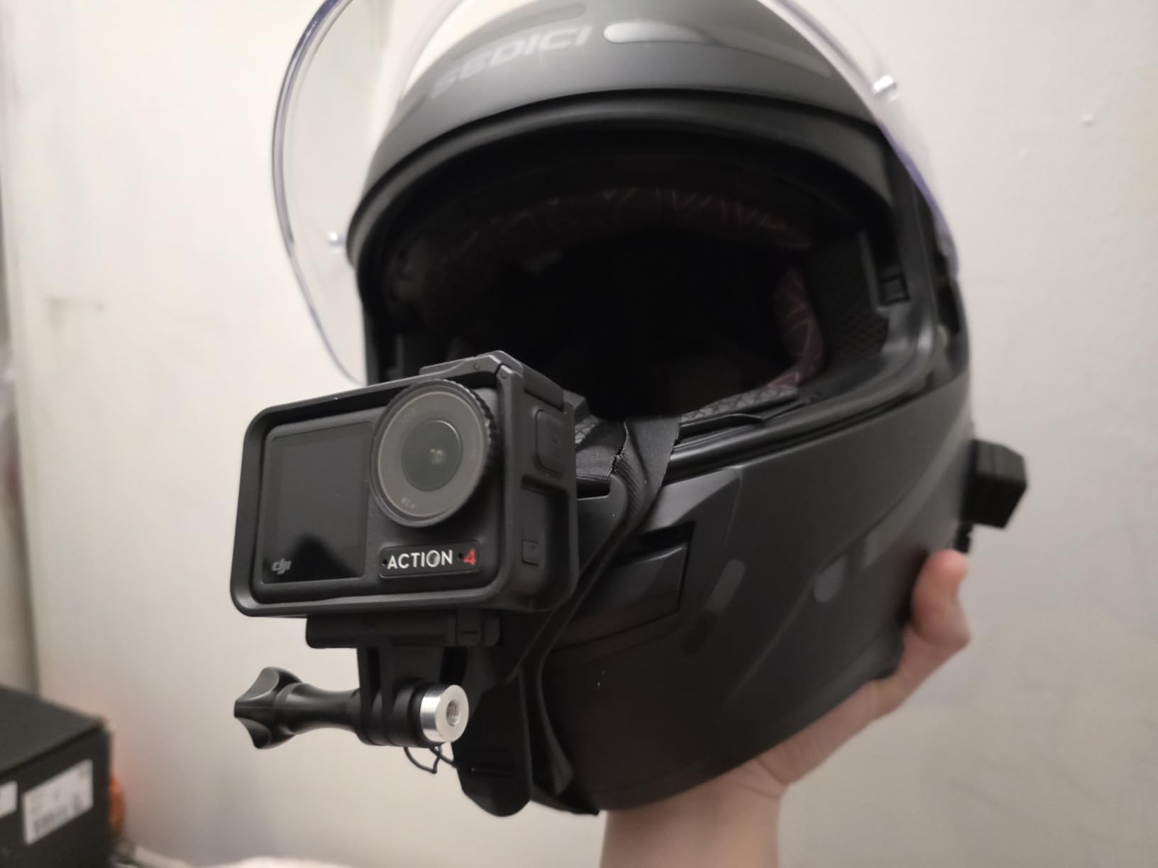 Haoyou Helmet Chin Mount Strap Compatible with Gopro Hero 13 12 11 10 9 8 7 and DJI Osmo Action Camera,Motorcycle Helmet Extension Attachment Mounting Accessories (Black) customer photo 1