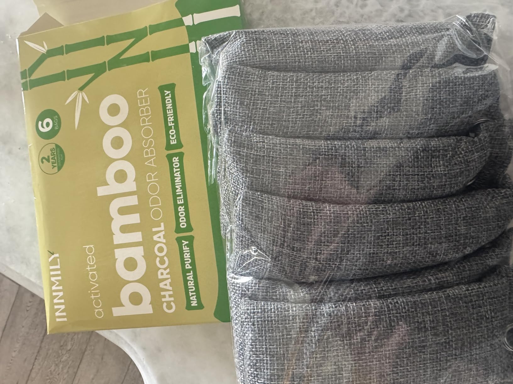 Activated Charcoal Odor Absorber, 6 Pack Natural Shoe Odor Eliminator, Bamboo Charcoal Air Purifying Bags, Sneaker Deodorizer and Moisture Absorbers for Clean Footwear, Shoe Odor Remover customer photo 1