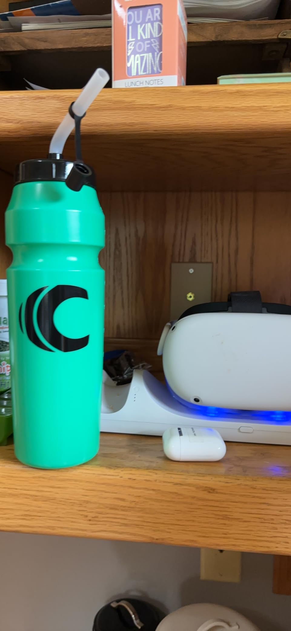 Cannon Sports 1 Liter Sports Water Bottle, BPA-Free, 34 Oz Capacity, Large Mouth, 2 lids (Straw and Squeeze), Great For Helmet Sports Such As Hockey, Lacrosse, Football, Boxing (Pink) customer photo 2