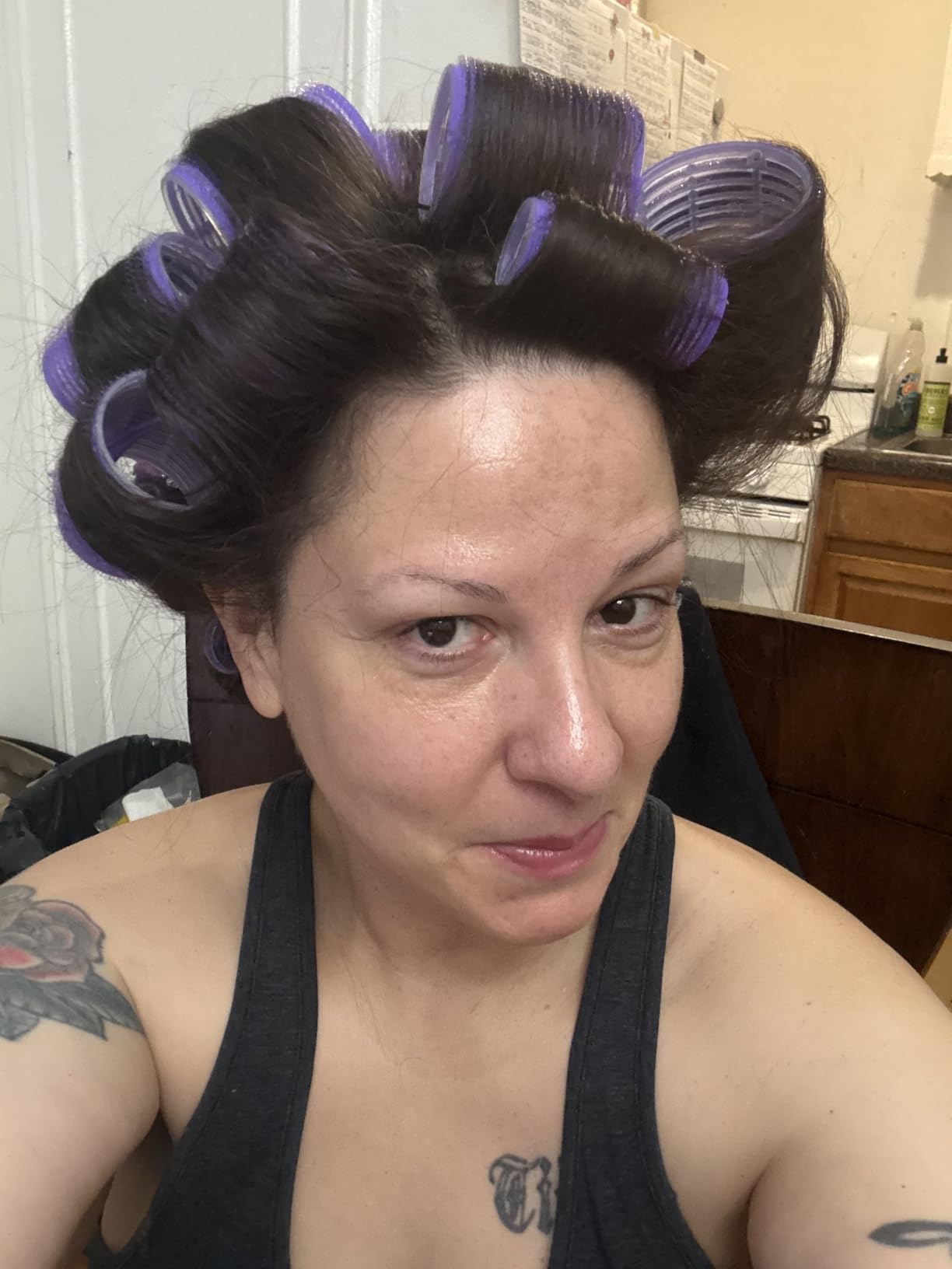 4 Sizes Self-Grip Hair Rollers Set for Long, Short Hair and Bangs - 50 Pcs with Clips (25mm, 36mm, 48mm, 60mm), Pink customer photo 1