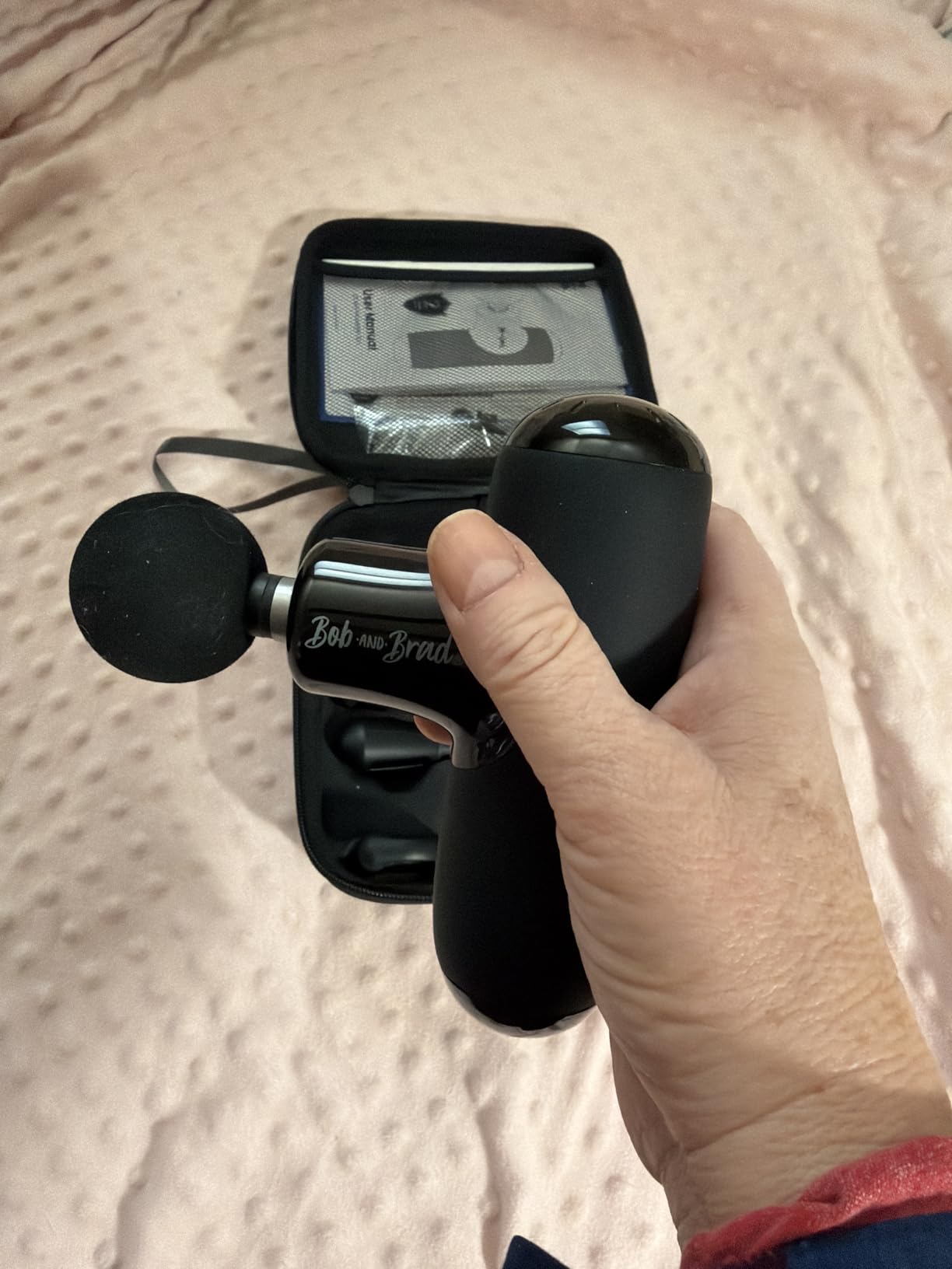 BOB AND BRAD Q2 Pro Mini Massage Gun with Heat and Cold, Pocket-Sized Deep Tissue Massager, HSA Portable Percussion Muscle Massager Gun, Ultra Small & Quiet Muscle Massager, FSA Eligible customer photo 2