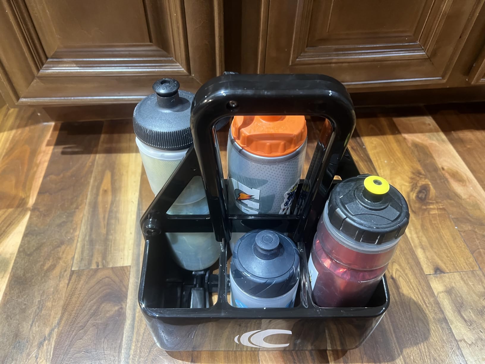 Cannon Sports Squeeze Bottle Carrier for 6 Bottles, Fits 28 to 34 oz Bottles, Durable Lightweight Design (Black) customer photo 1