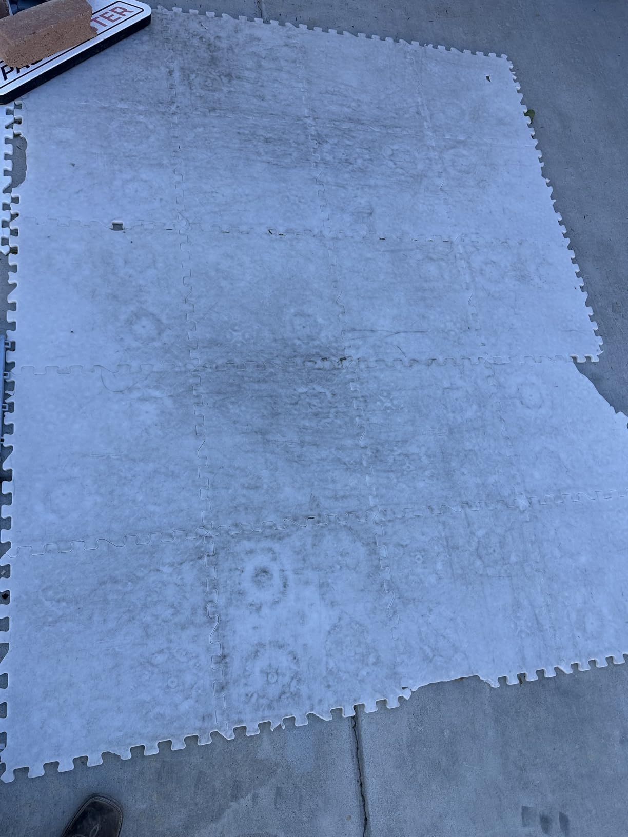 HockeyShot Revolution Synthetic Ice Tiles 10 Pack, 18x18, White - Skate-Able Hockey Tiles for All Ages, Build Your Own Year-Round Hockey Training Surface customer photo 1