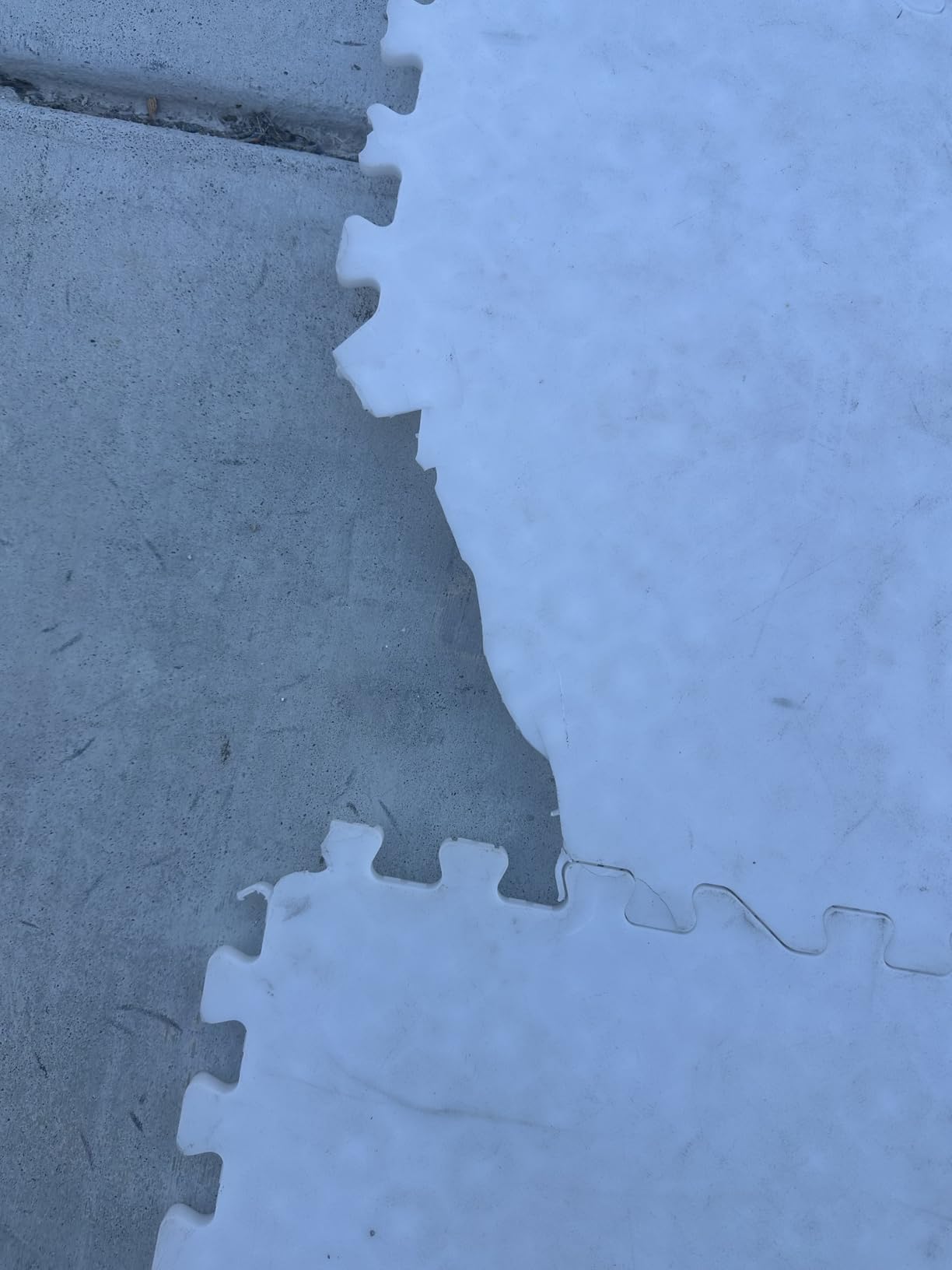 HockeyShot Revolution Synthetic Ice Tiles 10 Pack, 18x18, White - Skate-Able Hockey Tiles for All Ages, Build Your Own Year-Round Hockey Training Surface customer photo 2