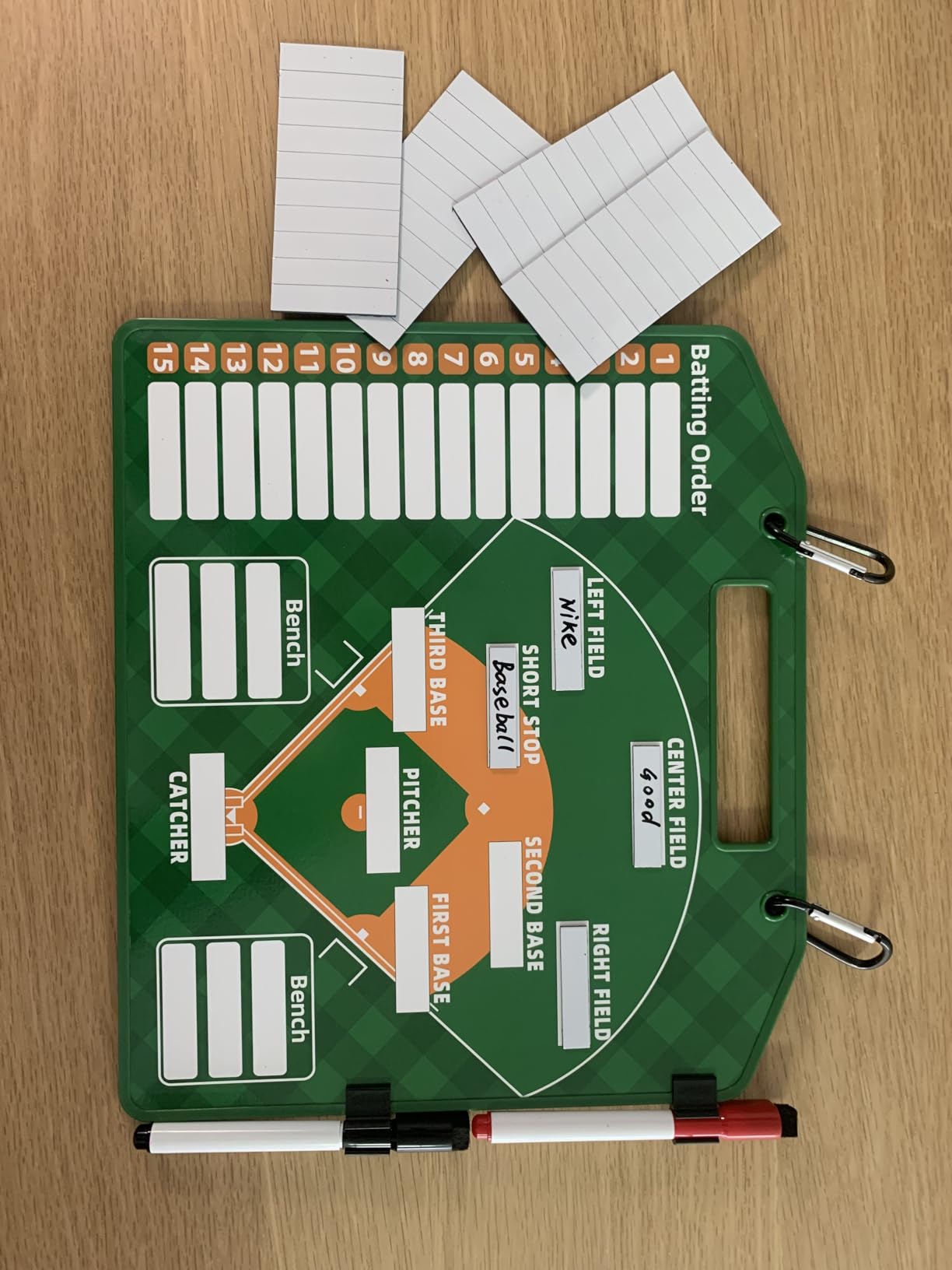 Magnetic Baseball Lineup Board，Baseball Lineup Cards Baseball Lineup Board For Dugout Baseball Accessories 40 Sheets Lineup Cards Baseball Clipboard for Coaches Baseball Coaching Accessories customer photo 2
