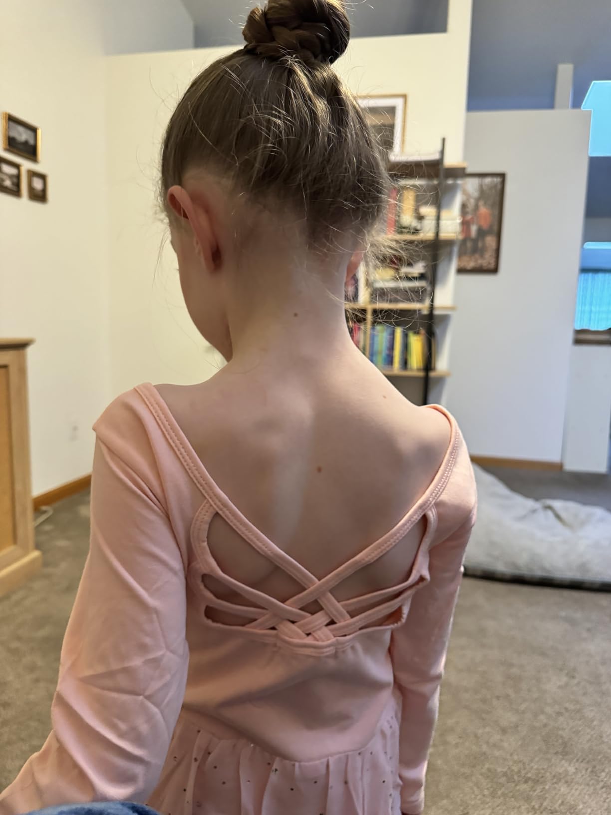 Zaclotre Girls Ballet Leotards with Shinny Skirts Long Sleeve Crisscross Back Dance Dress Outfits customer photo 1