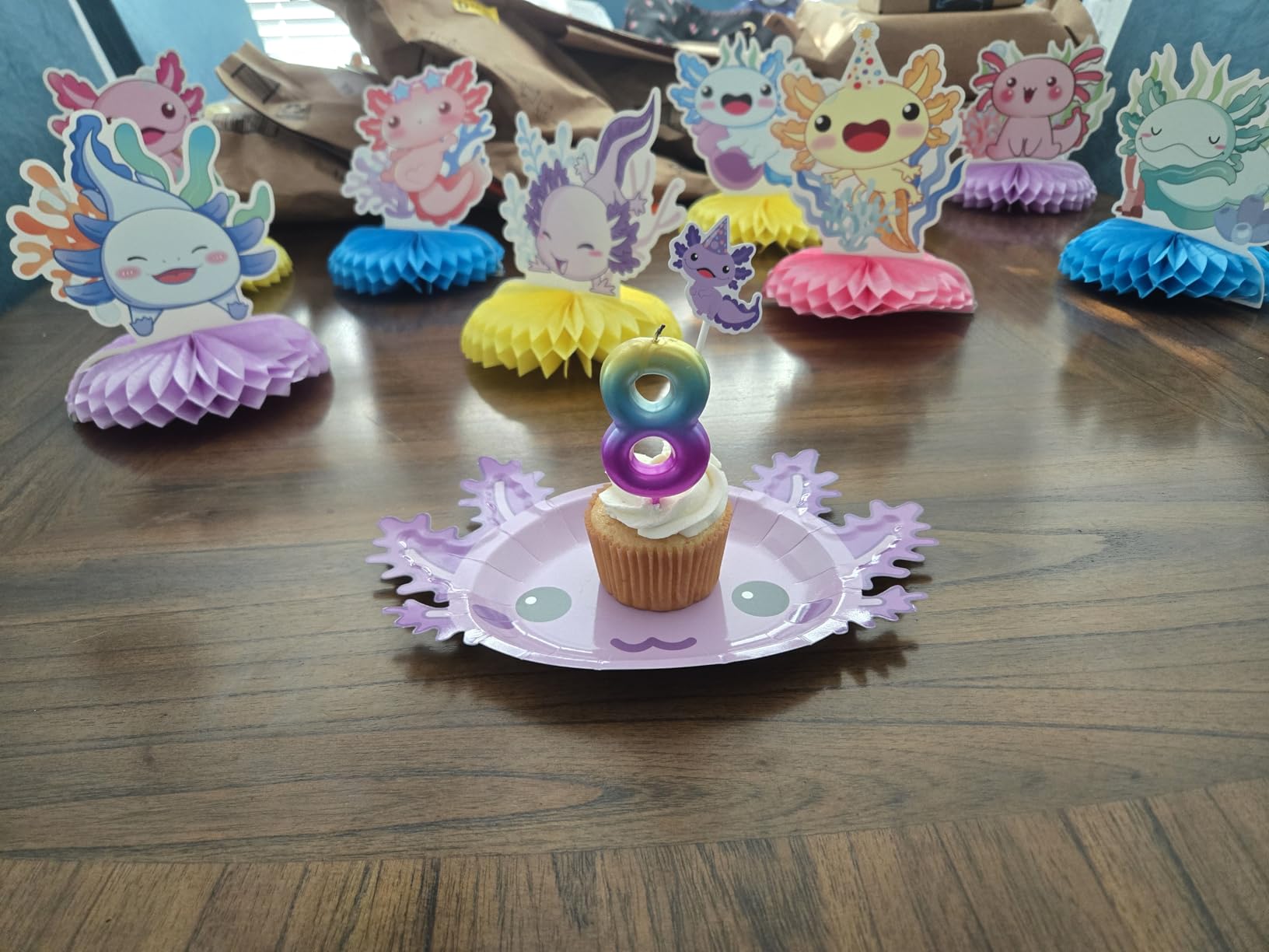 Rakuto Hockey Birthday Party Decorations - 9PCS Honeycomb Centerpieces Ice Hockey Party Table Decor customer photo 2